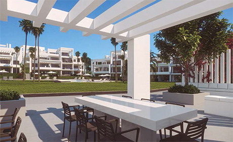 patio area bilde marbella lagenhet og penthouses